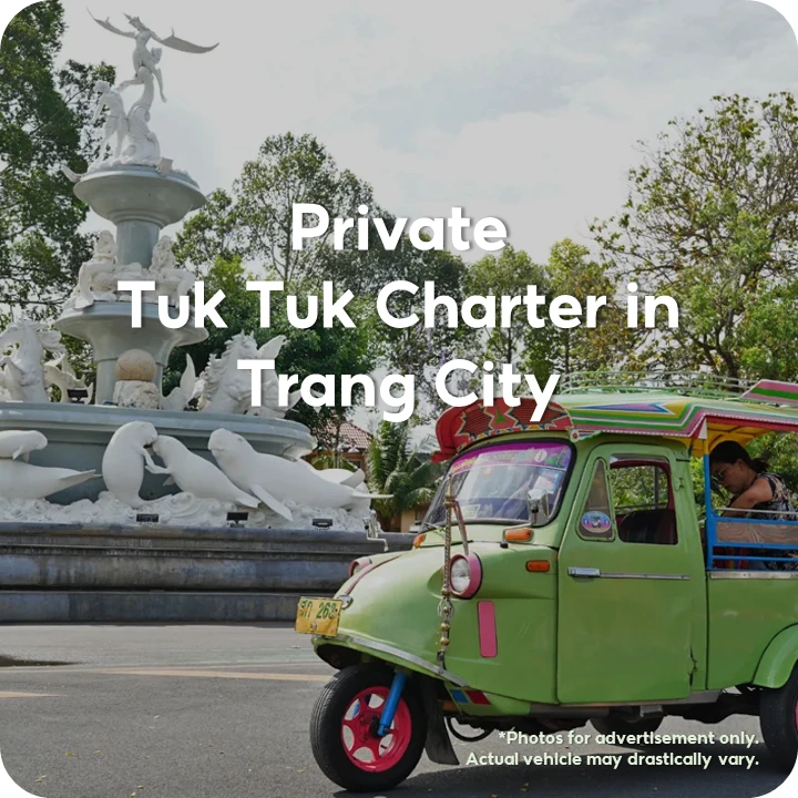Private Tuk Tuk Charter in Trang City with Driver